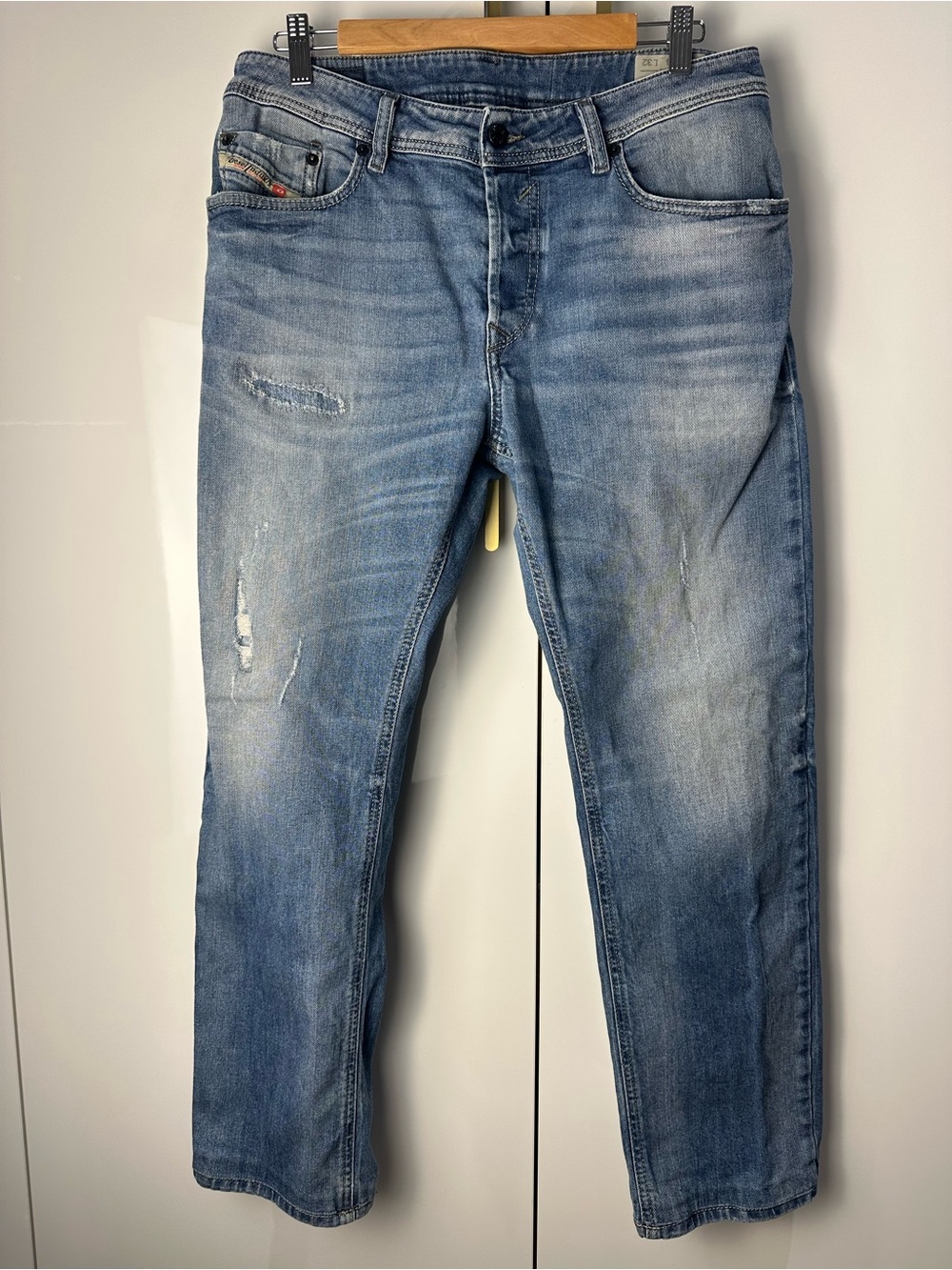 Diesel Waykee 0833H Regular Straight Distressed Jeans size 34